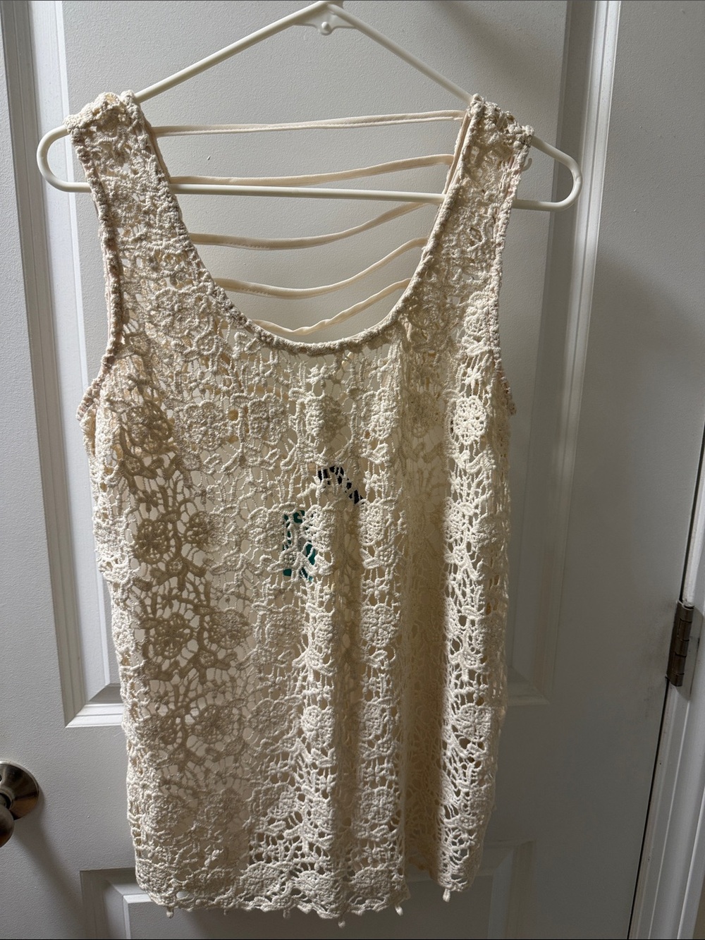 Maurices Cream Crochet Tank Top